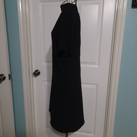 Zara Black Short Sleeved Shift Dress with Choker Women's Size S - Picture 3 of 9